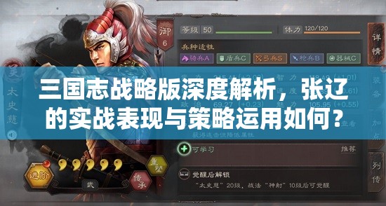 三国志战略版深度解析，张辽的实战表现与策略运用如何？