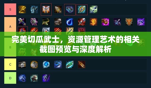 完美切瓜武士，资源管理艺术的相关截图预览与深度解析