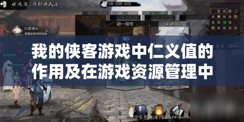 我的侠客游戏中仁义值的作用及在游戏资源管理中的深度应用解析