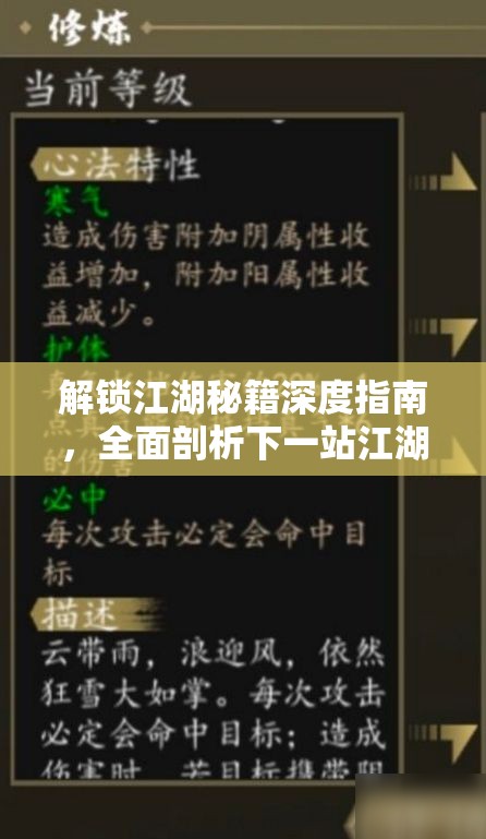 解锁江湖秘籍深度指南，全面剖析下一站江湖洪九任务攻略