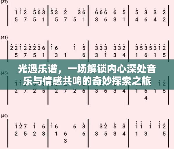光遇乐谱，一场解锁内心深处音乐与情感共鸣的奇妙探索之旅