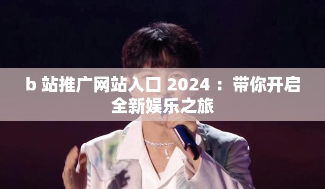 b 站推广网站入口 2024 ：带你开启全新娱乐之旅