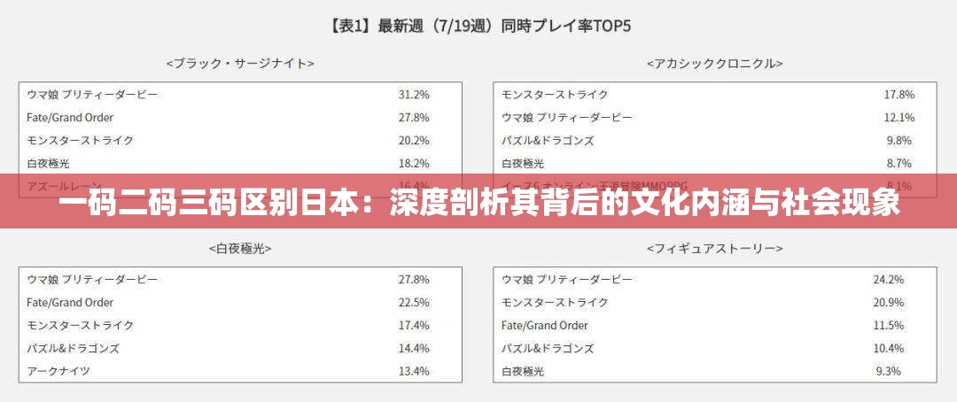 一码二码三码区别日本：深度剖析其背后的文化内涵与社会现象