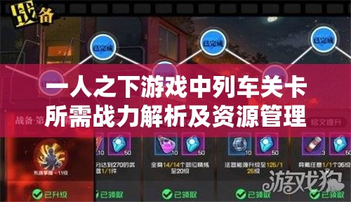 一人之下游戏中列车关卡所需战力解析及资源管理优化艺术