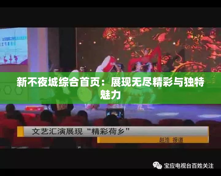 新不夜城综合首页：展现无尽精彩与独特魅力