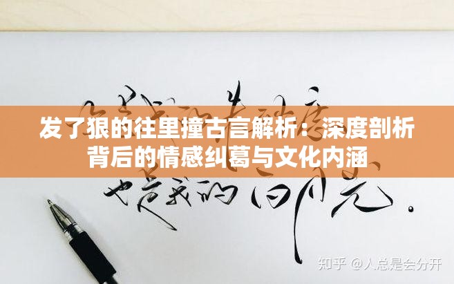 发了狠的往里撞古言解析：深度剖析背后的情感纠葛与文化内涵