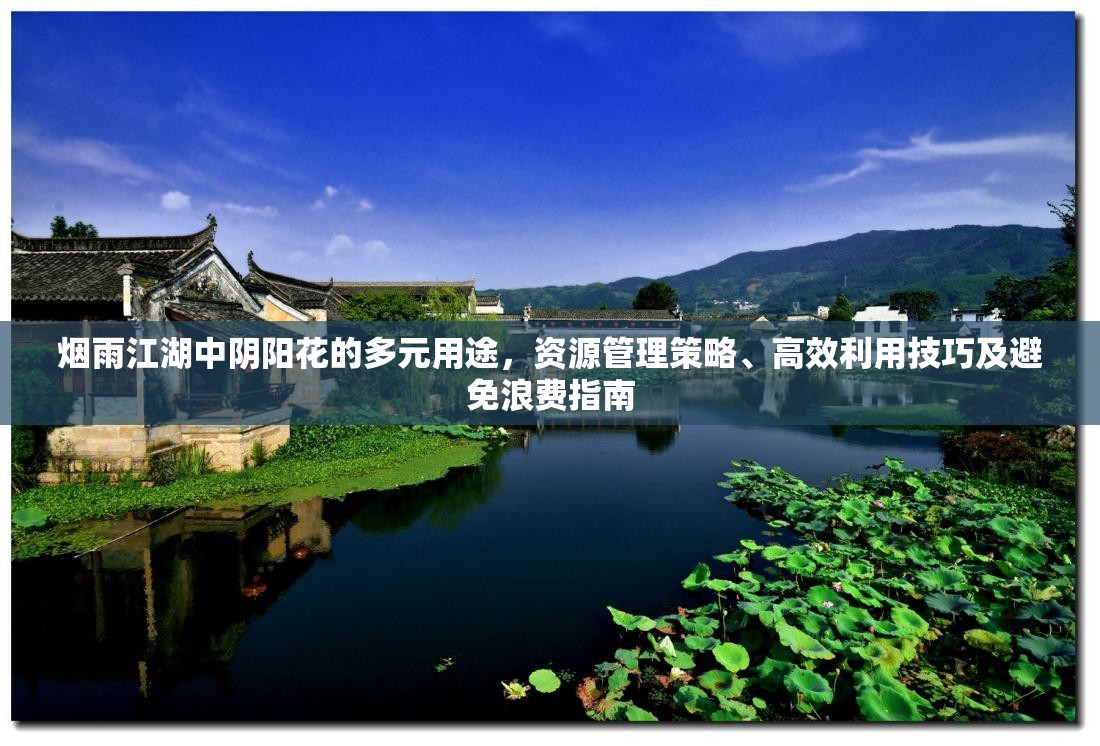 烟雨江湖中阴阳花的多元用途，资源管理策略、高效利用技巧及避免浪费指南