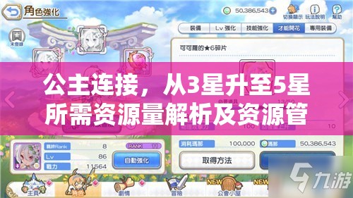 公主连接，从3星升至5星所需资源量解析及资源管理高效策略探讨