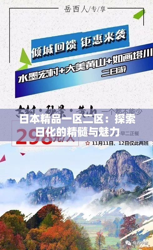 日本精品一区二区：探索日化的精髓与魅力