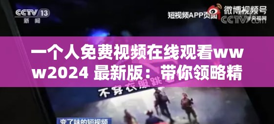 一个人免费视频在线观看www2024 最新版：带你领略精彩视频世界