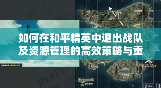 如何在和平精英中退出战队及资源管理的高效策略与重要性解析