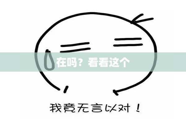 在吗？看看这个