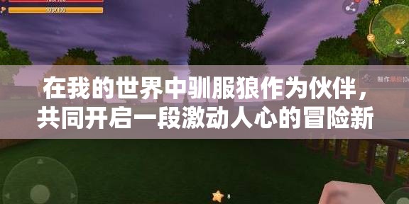 在我的世界中驯服狼作为伙伴，共同开启一段激动人心的冒险新篇章