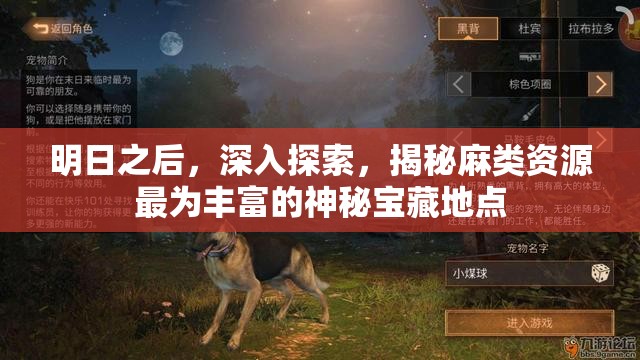 明日之后，深入探索，揭秘麻类资源最为丰富的神秘宝藏地点