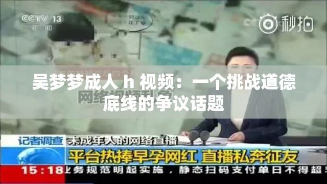 吴梦梦成人 h 视频：一个挑战道德底线的争议话题