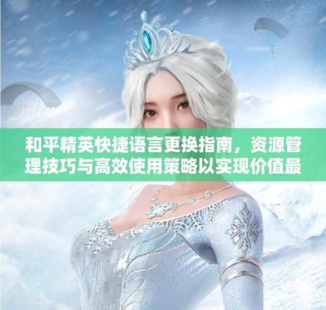 和平精英快捷语言更换指南，资源管理技巧与高效使用策略以实现价值最大化