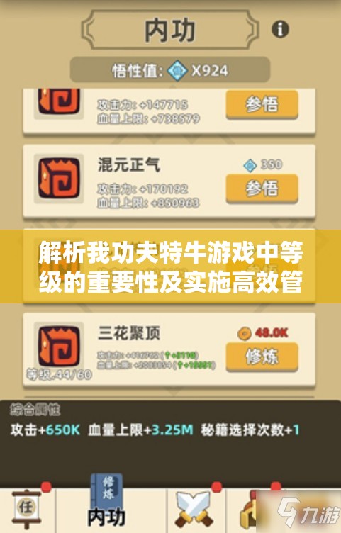 解析我功夫特牛游戏中等级的重要性及实施高效管理策略的方法