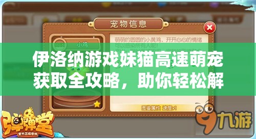 伊洛纳游戏妹猫高速萌宠获取全攻略，助你轻松解锁并培养