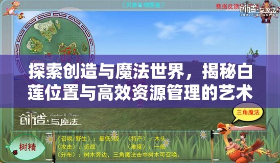 探索创造与魔法世界，揭秘白莲位置与高效资源管理的艺术