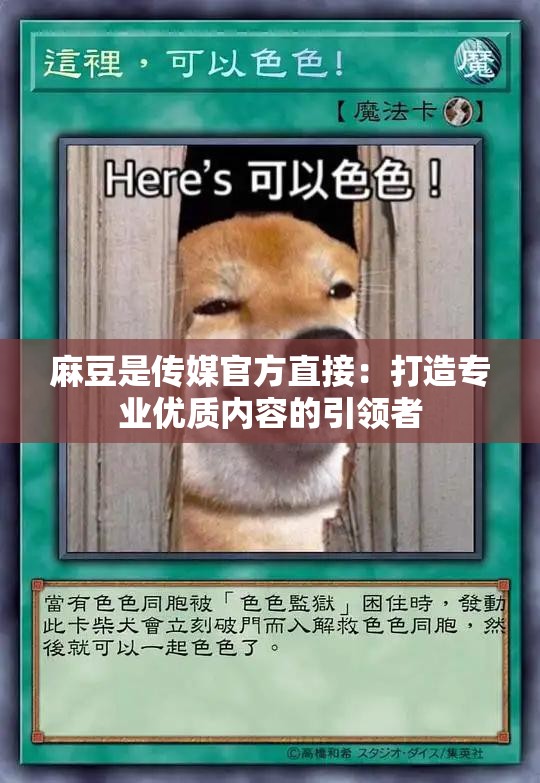 麻豆是传媒官方直接：打造专业优质内容的引领者