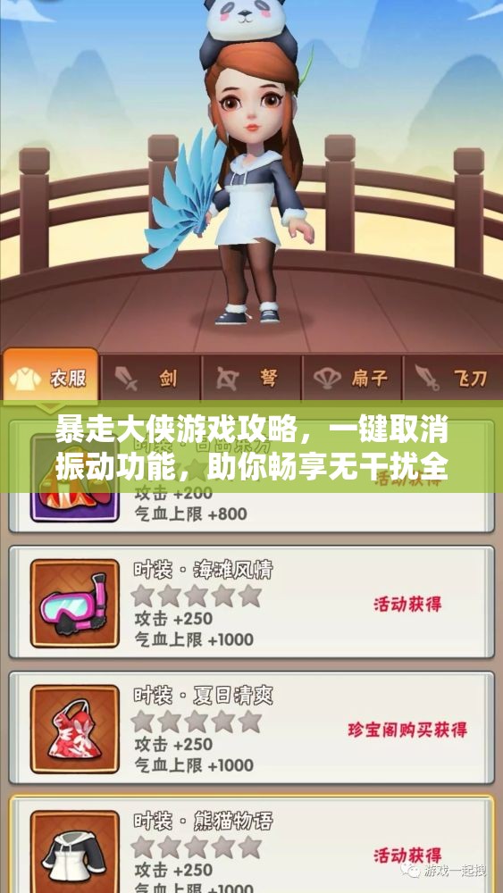 暴走大侠游戏攻略，一键取消振动功能，助你畅享无干扰全新游戏体验