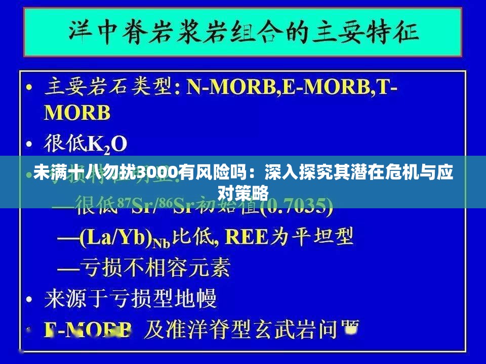 未满十八勿扰3000有风险吗：深入探究其潜在危机与应对策略