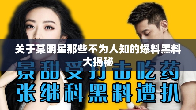 关于某明星那些不为人知的爆料黑料大揭秘