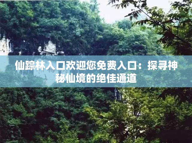 仙踪林入口欢迎您免费入口：探寻神秘仙境的绝佳通道