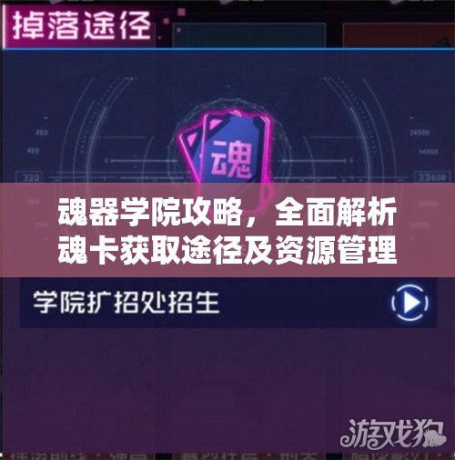 魂器学院攻略，全面解析魂卡获取途径及资源管理高效利用避免浪费策略