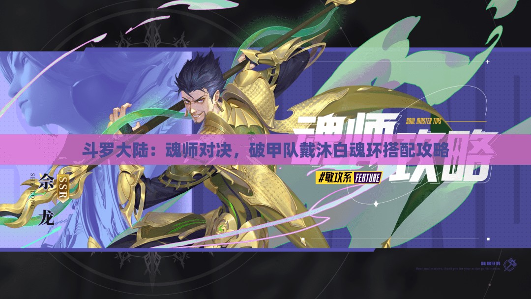 斗罗大陆：魂师对决，破甲队戴沐白魂环搭配攻略