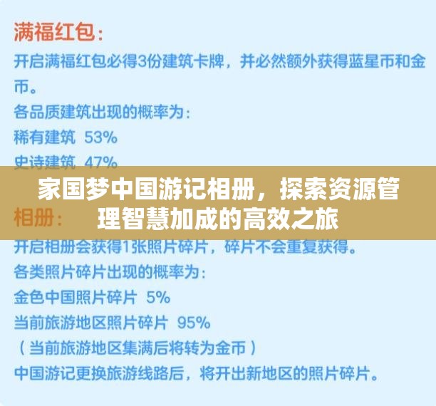 家国梦中国游记相册，探索资源管理智慧加成的高效之旅
