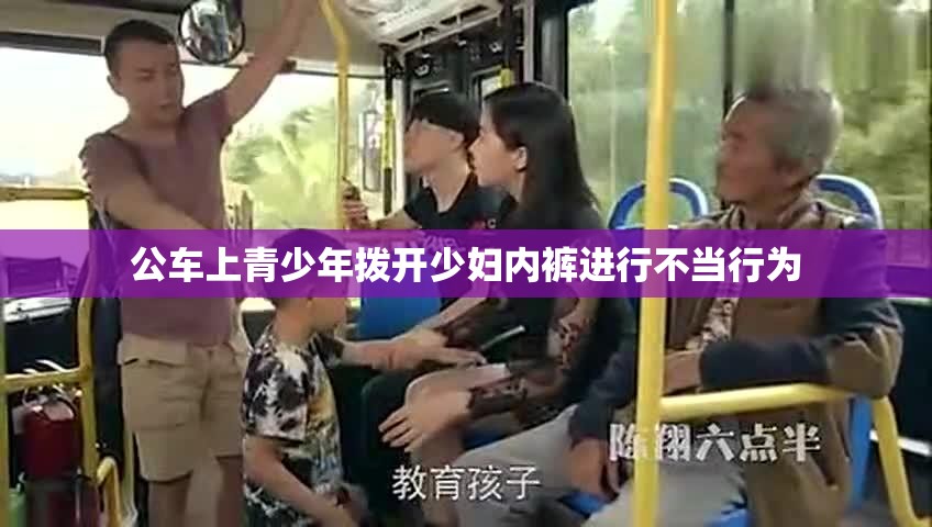 公车上青少年拨开少妇内裤进行不当行为