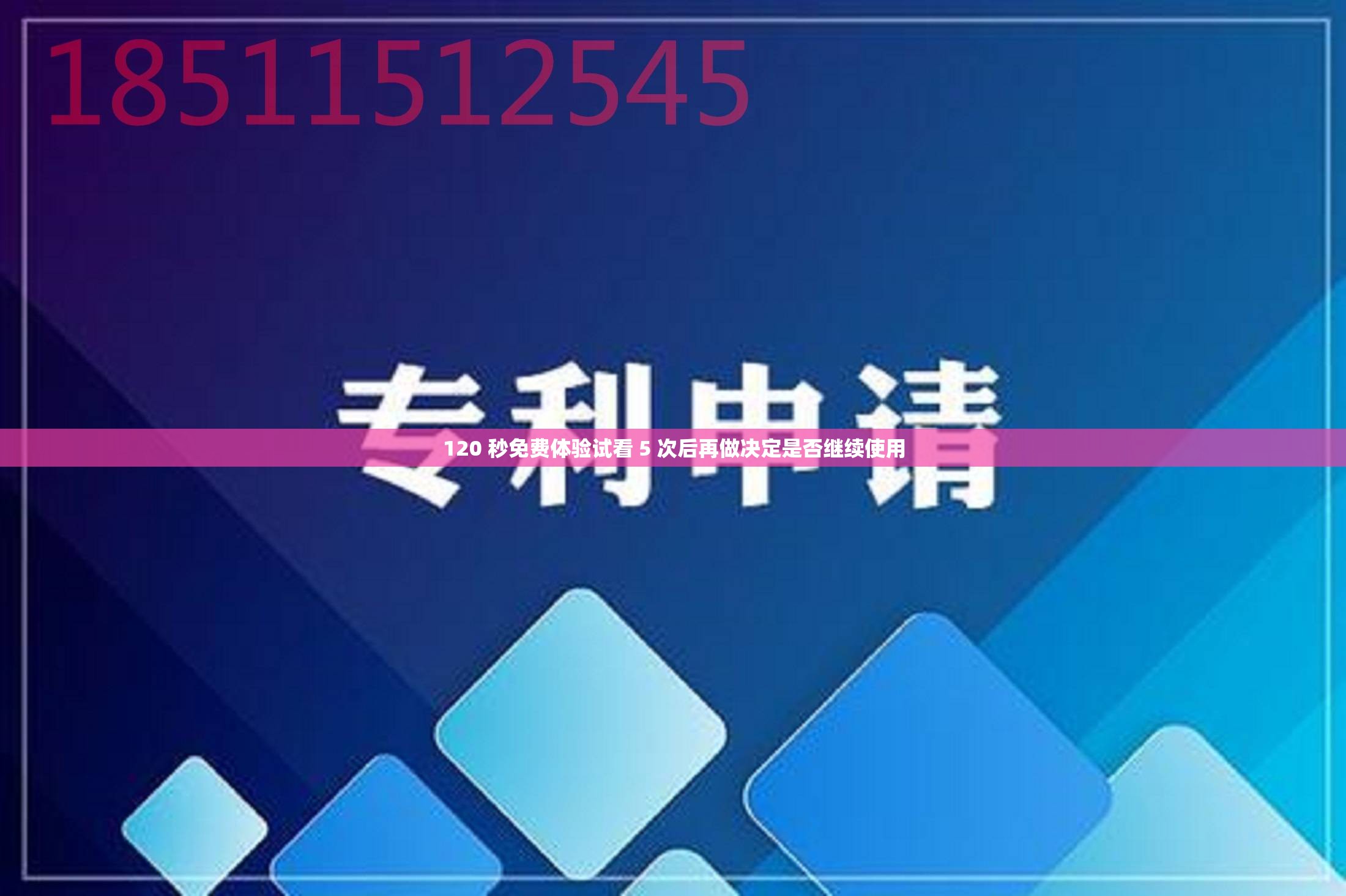 120 秒免费体验试看 5 次后再做决定是否继续使用