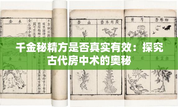 千金秘精方是否真实有效：探究古代房中术的奥秘