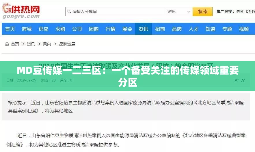 MD豆传媒一二三区：一个备受关注的传媒领域重要分区
