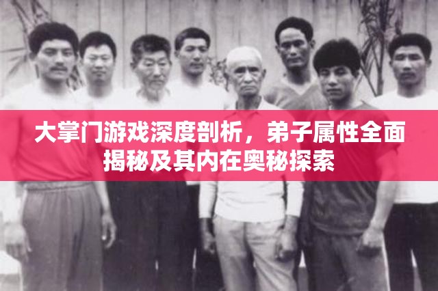 大掌门游戏深度剖析，弟子属性全面揭秘及其内在奥秘探索