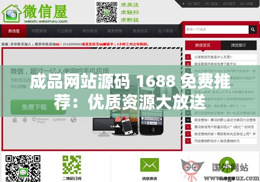 成品网站源码 1688 免费推荐：优质资源大放送