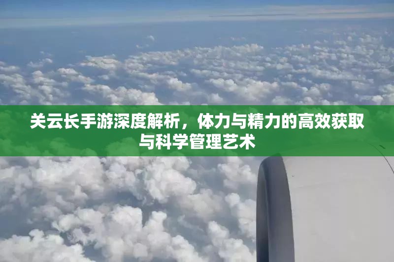 关云长手游深度解析，体力与精力的高效获取与科学管理艺术