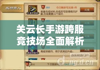 关云长手游跨服竞技场全面解析与策略指导，实时操作与段位升级