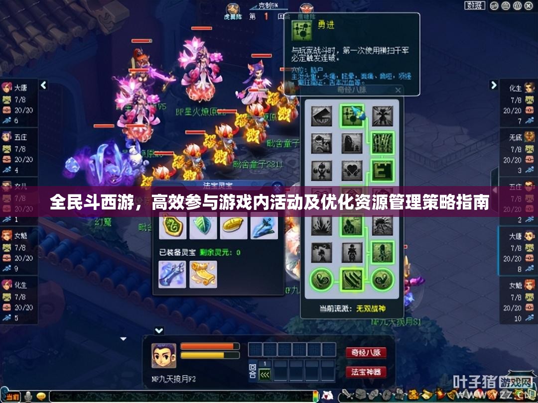 全民斗西游，高效参与游戏内活动及优化资源管理策略指南