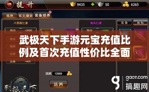 武极天下手游元宝充值比例及首次充值性价比全面深度解析