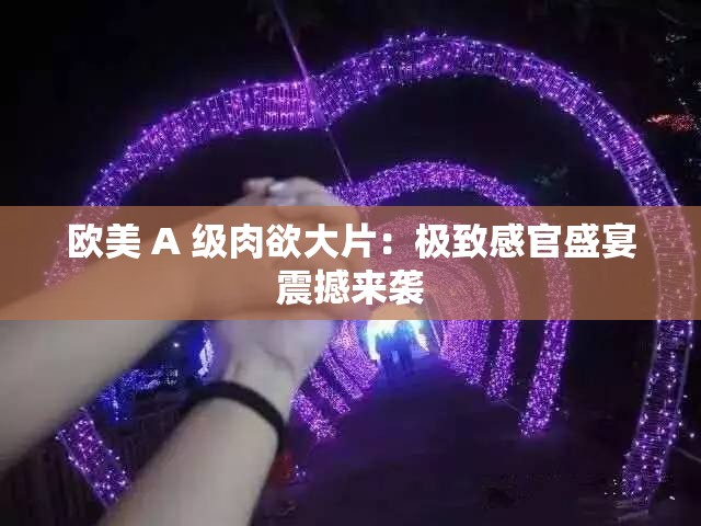 欧美 A 级肉欲大片：极致感官盛宴震撼来袭