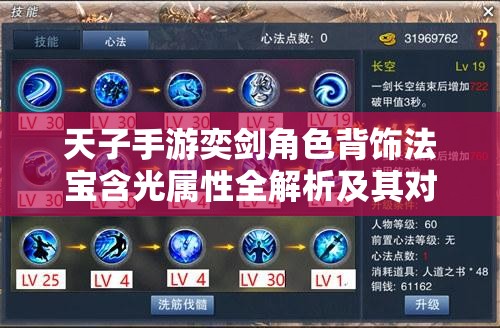 天子手游奕剑角色背饰法宝含光属性全解析及其对资源管理策略的关键影响