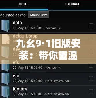 九幺9·1旧版安装：带你重温经典软件版本的魅力