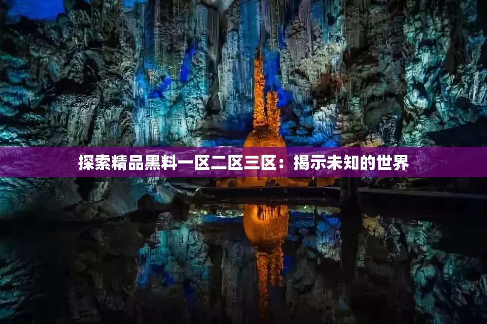 探索精品黑料一区二区三区：揭示未知的世界