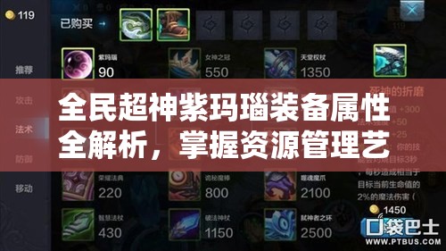 全民超神紫玛瑙装备属性全解析，掌握资源管理艺术，提升战力攻略