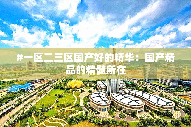 #一区二三区国产好的精华：国产精品的精髓所在