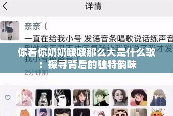 你看你奶奶啵啵那么大是什么歌：探寻背后的独特韵味