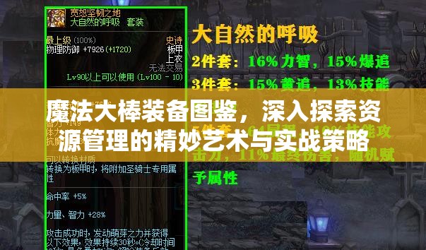 魔法大棒装备图鉴，深入探索资源管理的精妙艺术与实战策略