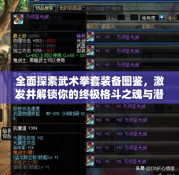 全面探索武术拳套装备图鉴，激发并解锁你的终极格斗之魂与潜能